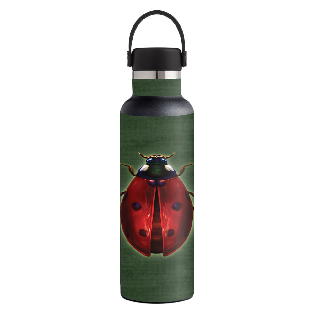 Picture of MightySkins HFST21-Flashy Ladybug Skin for Hydro Flask 21 oz Standard Mouth - Flashy Ladybug