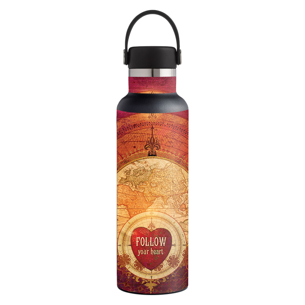 Picture of MightySkins HFST21-Follow Your Heart Skin for Hydro Flask 21 oz Standard Mouth - Follow Your Heart