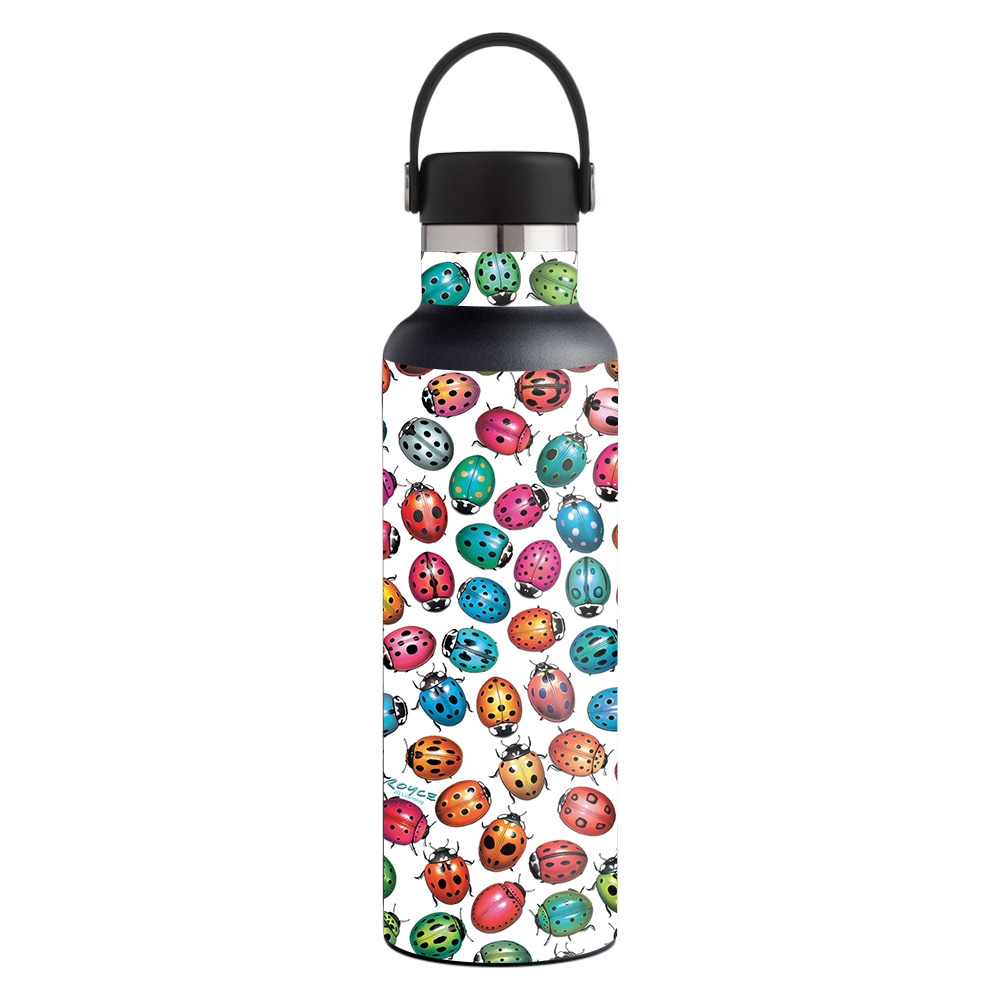 Picture of MightySkins HFST21-Color Bugs Skin for Hydro Flask 21 oz Standard Mouth - Color Bugs