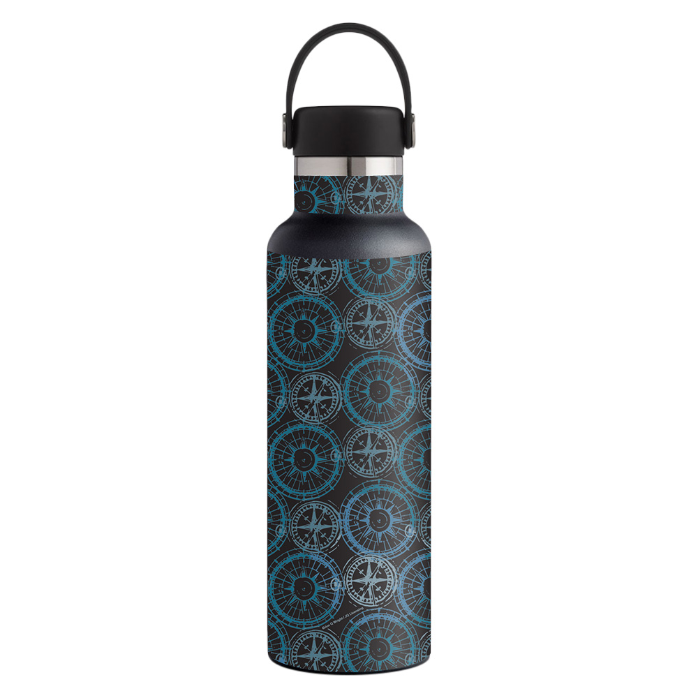 Picture of MightySkins HFST21-Compass Tile Skin for Hydro Flask 21 oz Standard Mouth - Compass Tile