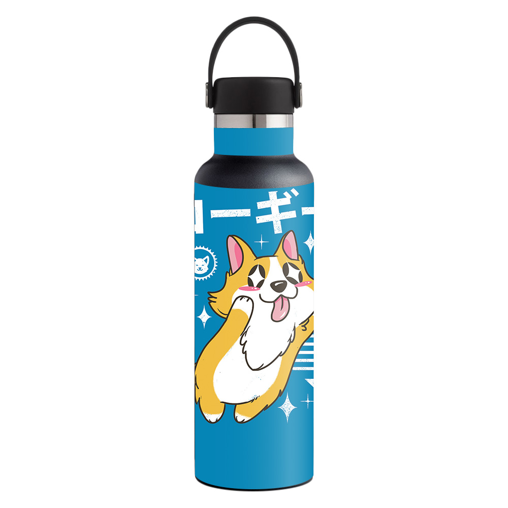Picture of MightySkins HFST21-Corgi Kawaii Skin for Hydro Flask 21 oz Standard Mouth - Corgi Kawaii