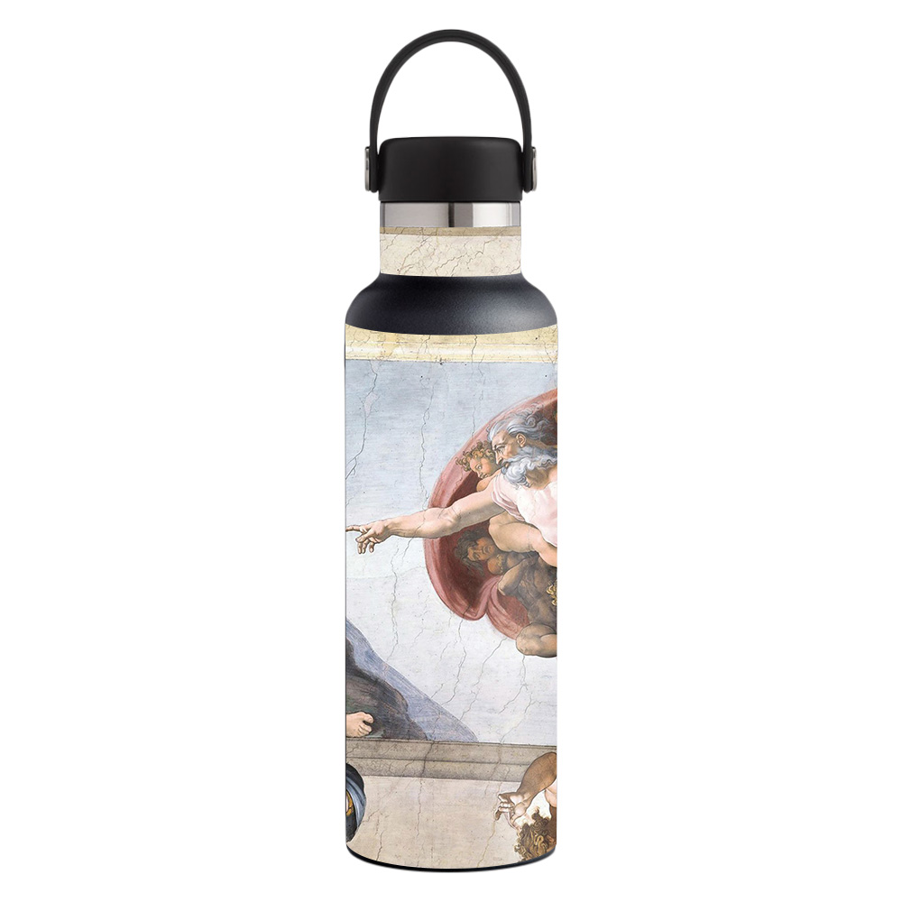 Picture of MightySkins HFST21-Creation Of Adam Skin for Hydro Flask 21 oz Standard Mouth - Creation of Adam