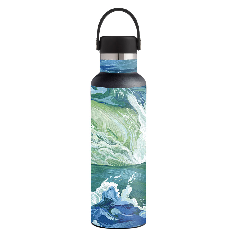 Picture of MightySkins HFST21-Cyclone Wave Skin for Hydro Flask 21 oz Standard Mouth - Cyclone Wave