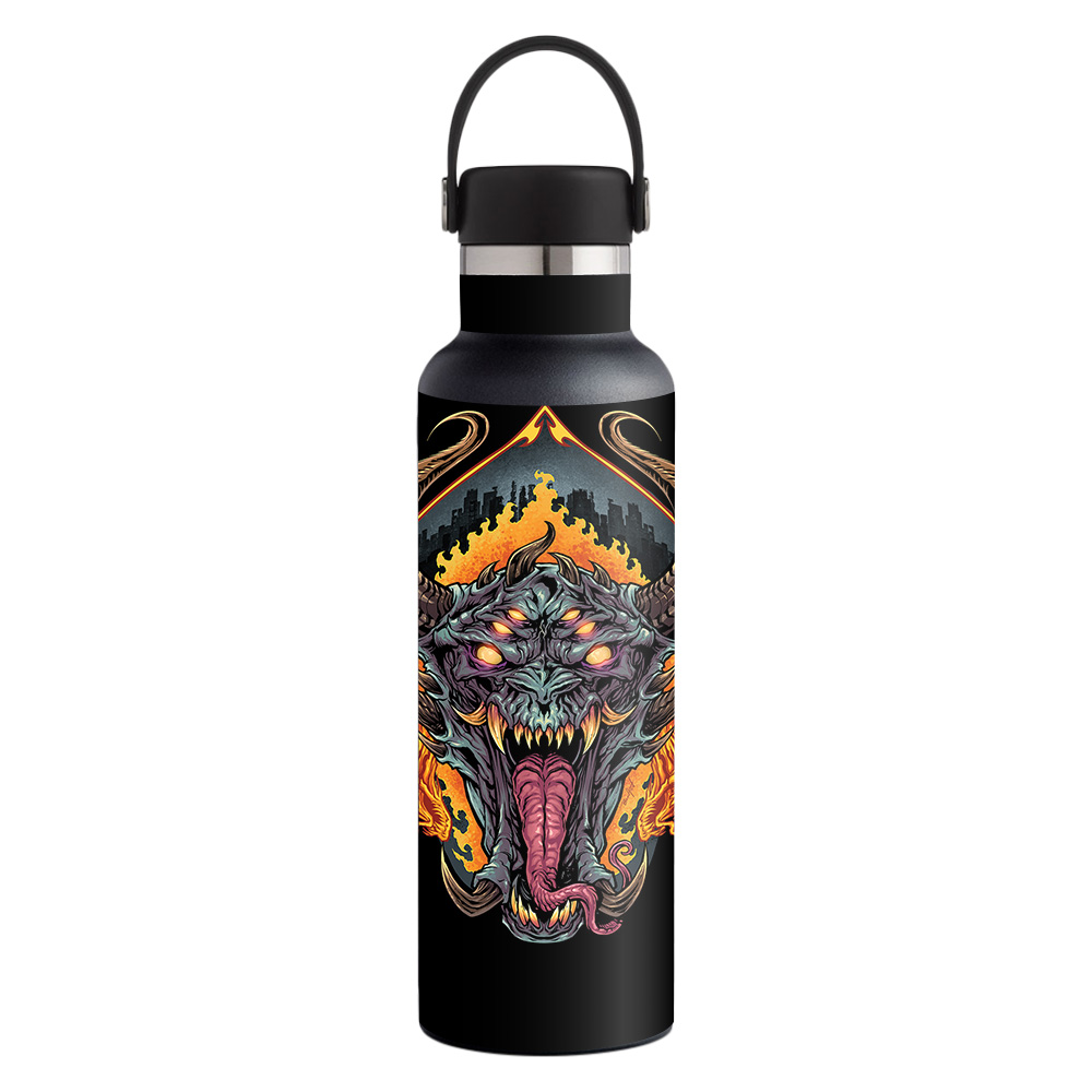 Picture of MightySkins HFST21-Demon Face Skin for Hydro Flask 21 oz Standard Mouth - Demon Face