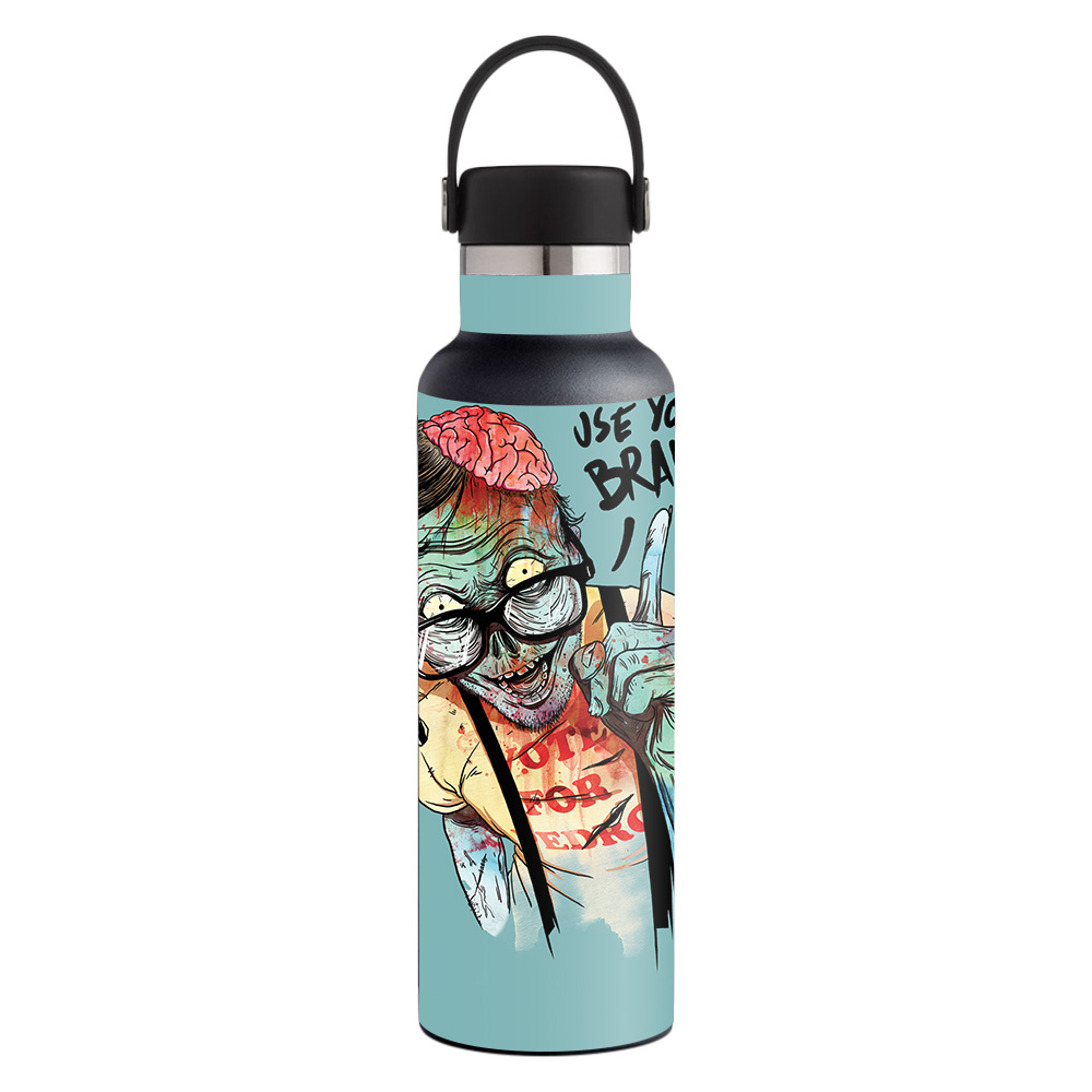 Picture of MightySkins HFST21-Use Your Brain Skin for Hydro Flask 21 oz Standard Mouth - Use Your Brain
