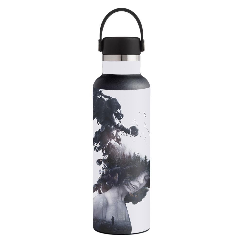 Picture of MightySkins HFST21-Walk Through Flames Skin for Hydro Flask 21 oz Standard Mouth - Walk Through Flames