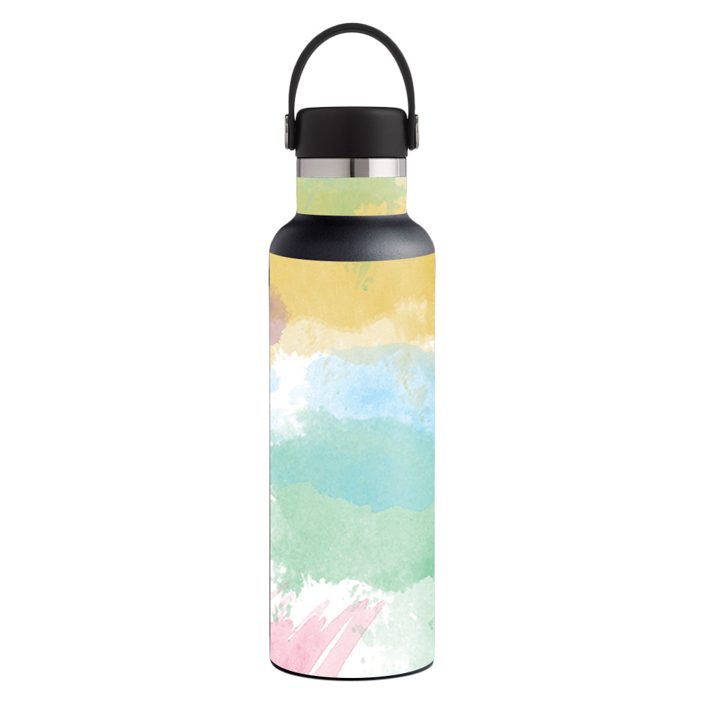 Picture of MightySkins HFST21-Watercolor White Skin for Hydro Flask 21 oz Standard Mouth - Watercolor White