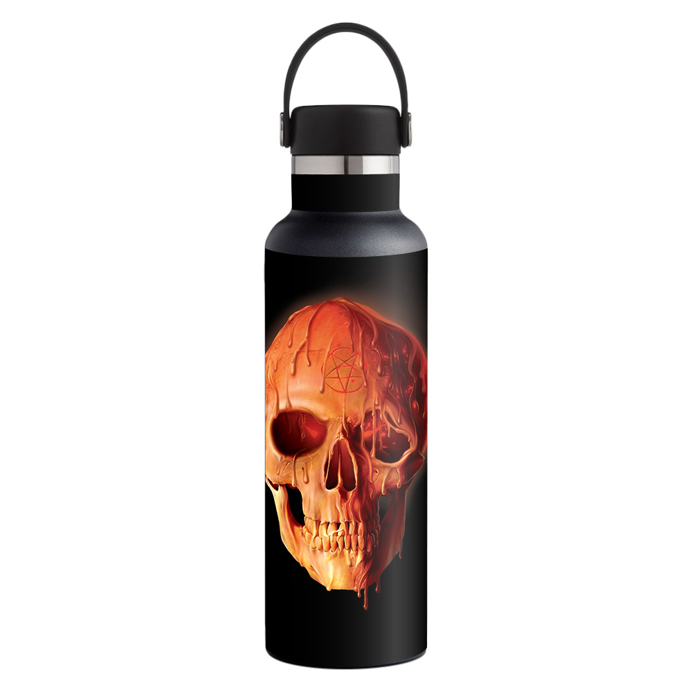Picture of MightySkins HFST21-Wax Skull Skin for Hydro Flask 21 oz Standard Mouth - Wax Skull