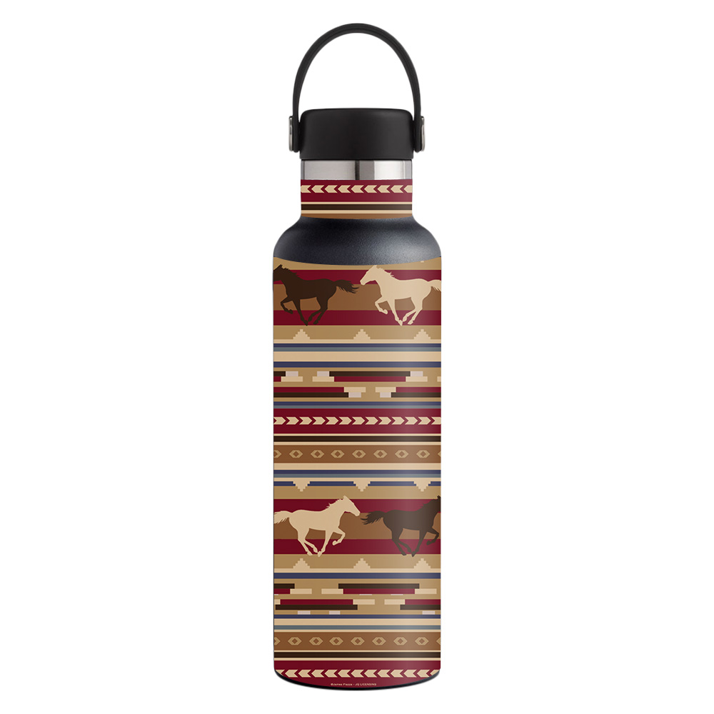 Picture of MightySkins HFST21-Western Horses Skin for Hydro Flask 21 oz Standard Mouth - Western Horses