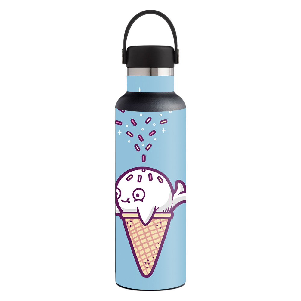 Picture of MightySkins HFST21-Whale Ice Cream Skin for Hydro Flask 21 oz Standard Mouth - Whale Ice Cream