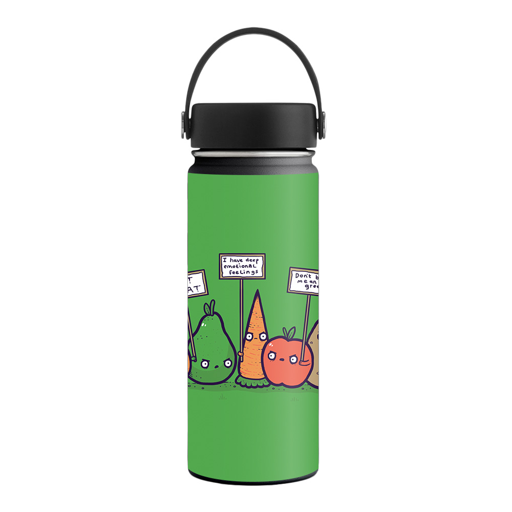 Picture of MightySkins HFWI18-I Hate Vegans Skin for Hydro Flask 18 oz Wide Mouth - I Hate Vegans