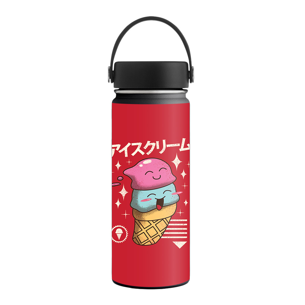 Picture of MightySkins HFWI18-Ice Cream Kawaii Skin for Hydro Flask 18 oz Wide Mouth - Ice Cream Kawaii