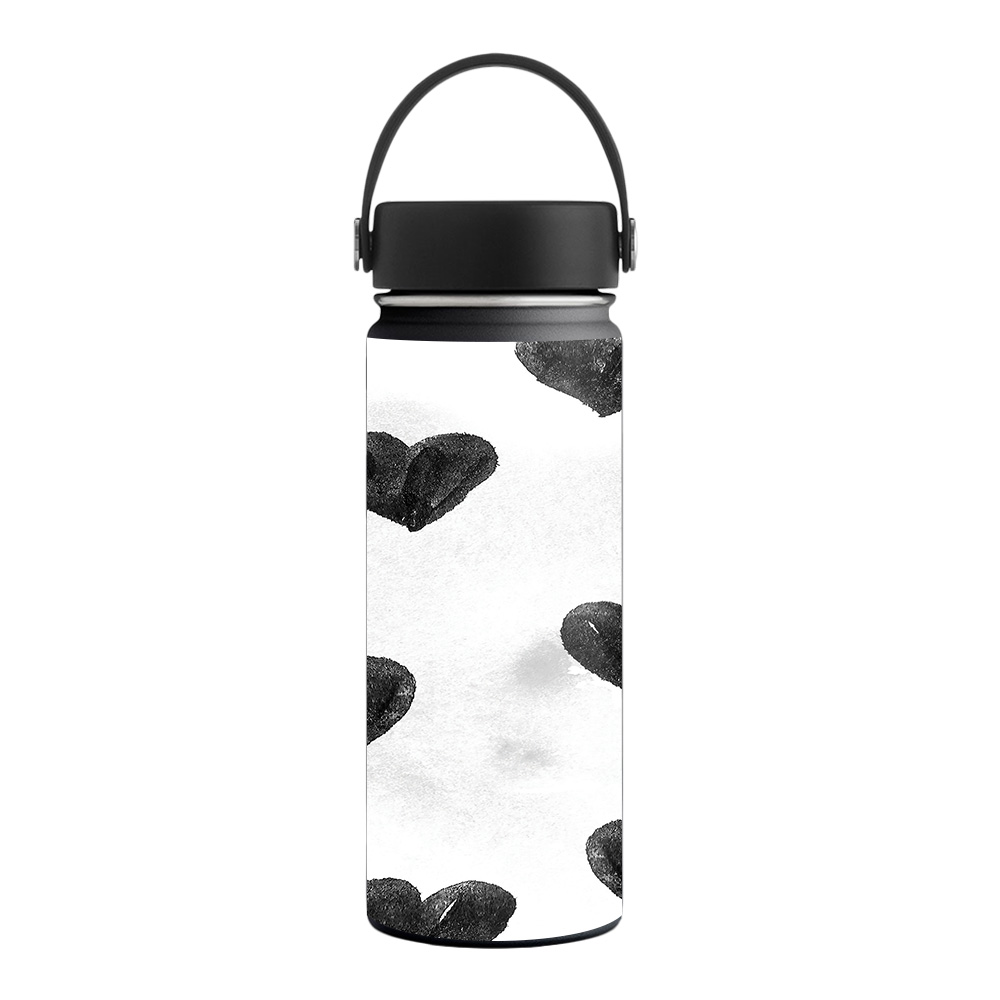 Picture of MightySkins HFWI18-Ink Hearts Skin for Hydro Flask 18 oz Wide Mouth - Ink Hearts