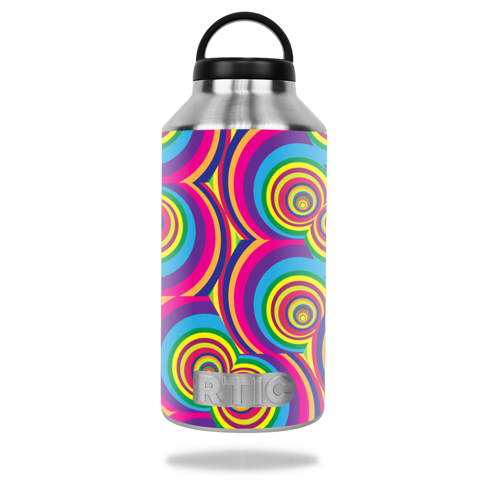Picture of MightySkins RTBOT64-Groovy 60s Skin for RTIC 64 oz Bottle 2016 Wrap Cover - Groovy 60s
