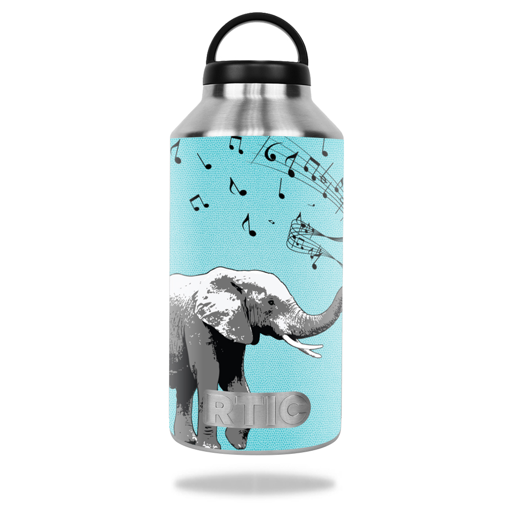 Picture of MightySkins RTBOT64-Musical Elephant Skin for RTIC 64 oz Bottle 2016 Wrap Cover - Musical Elephant
