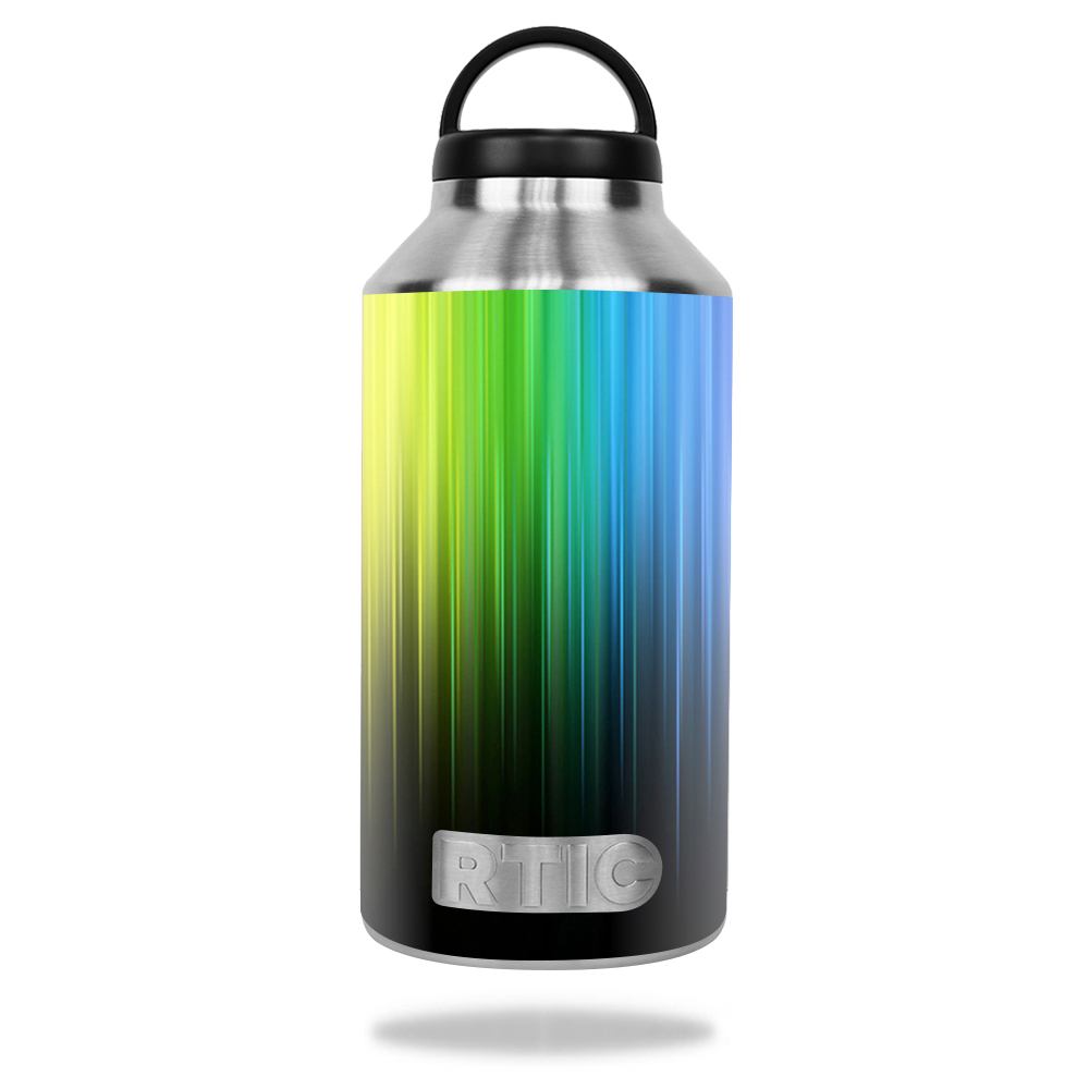 Picture of MightySkins RTBOT64-Rainbow Streaks Skin for RTIC 64 oz Bottle 2016 Wrap Cover - Rainbow Streaks