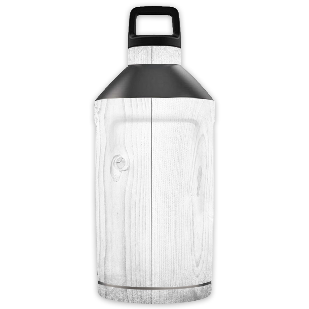 Picture of MightySkins OTEL64-White Wood Skin for Otterbox Elevation Tumbler 64 oz - White Wood