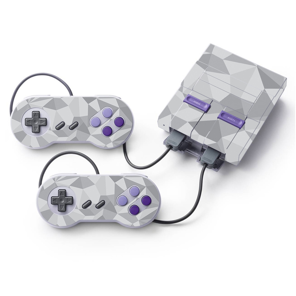 NISUNES-Gray Polygon Skin for Nintendo Super NES Classic - Gray Polygon -  MightySkins