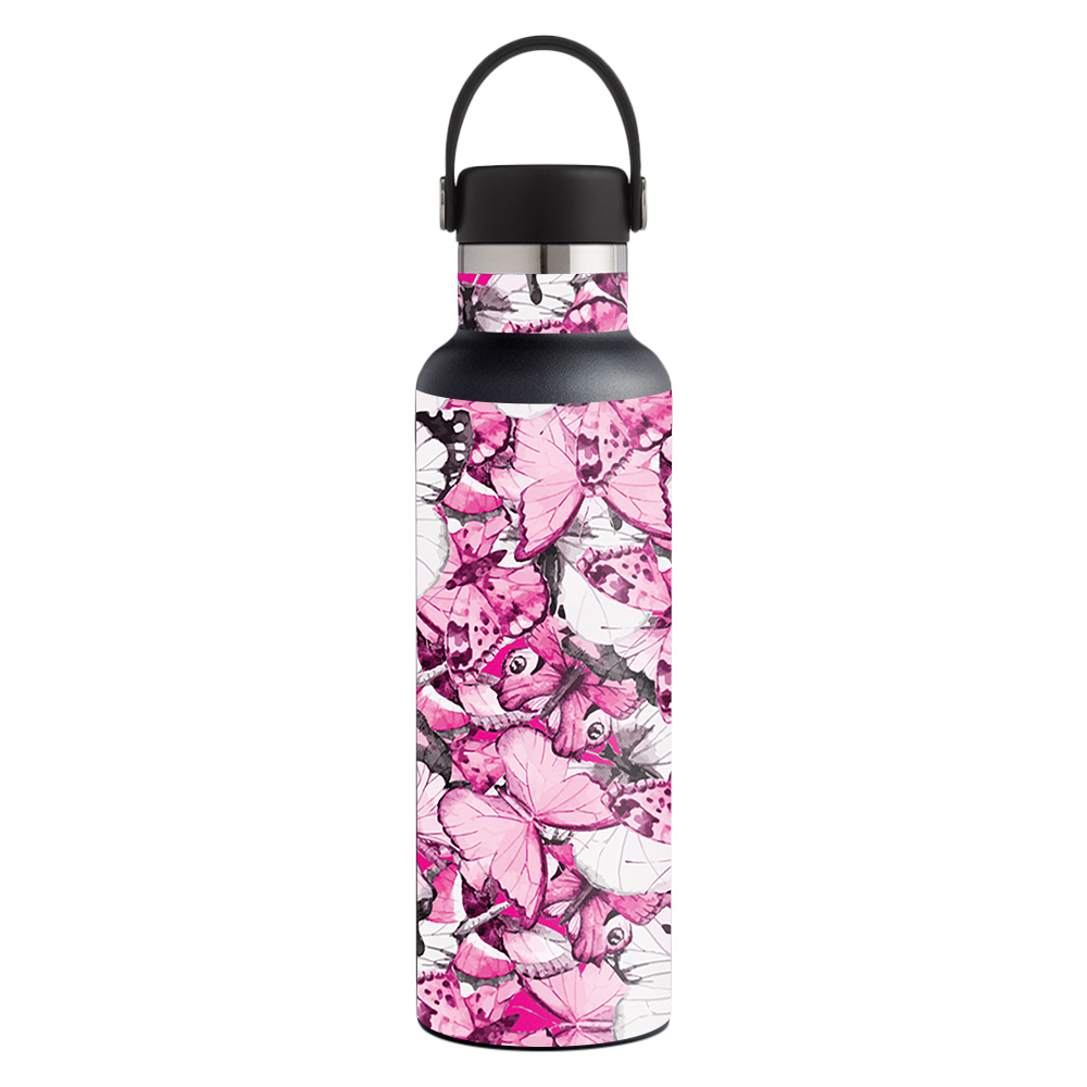Picture of MightySkins HFST21-Butterflies Skin for Hydro Flask 21 oz Standard Mouth - Butterflies