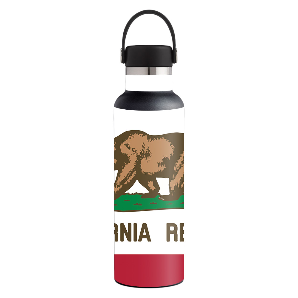 Picture of MightySkins HFST21-California Flag Skin for Hydro Flask 21 oz Standard Mouth - California Flag