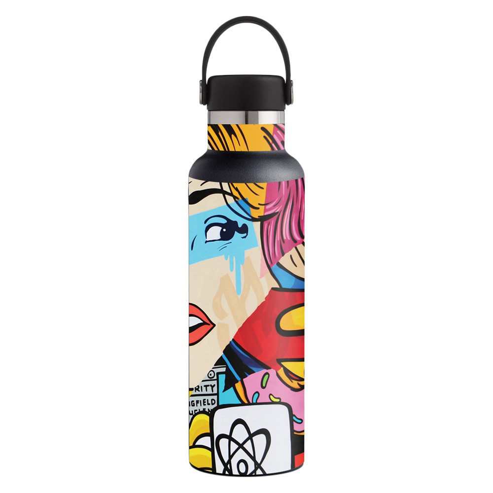 Picture of MightySkins HFST21-Cartoon Mania Skin for Hydro Flask 21 oz Standard Mouth - Cartoon Mania