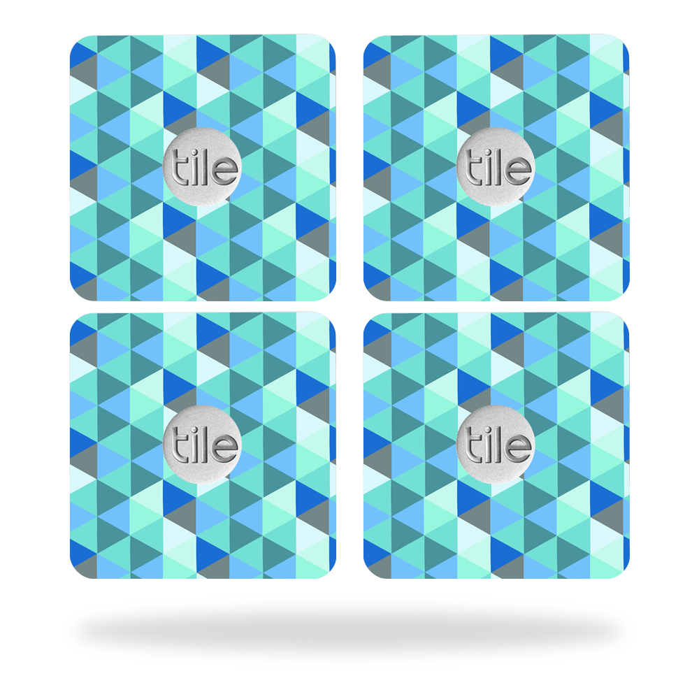 Picture of MightySkins TILESL-Blue Kaleidoscope Skin for Tile Slim Key Finder Wrap Cover - Blue Kaleidoscope - Pack of 4