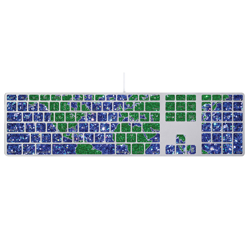 APKEYNU-Bling World Skin for Apple Keyboard with Numeric Keypad MB110LL-B - Bling World -  MightySkins