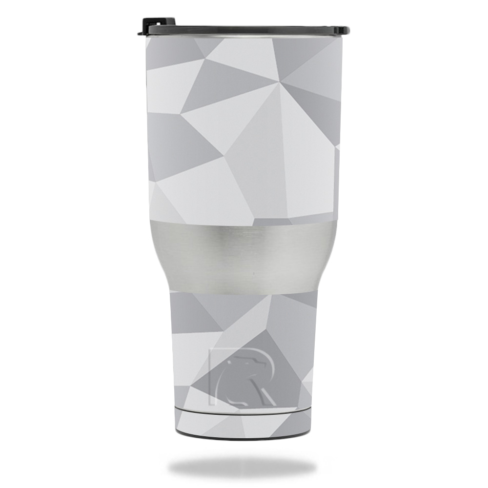 RTTUM4017-Gray Polygon Skin for RTIC Tumbler 40 oz 2017 - Gray Polygon -  MightySkins