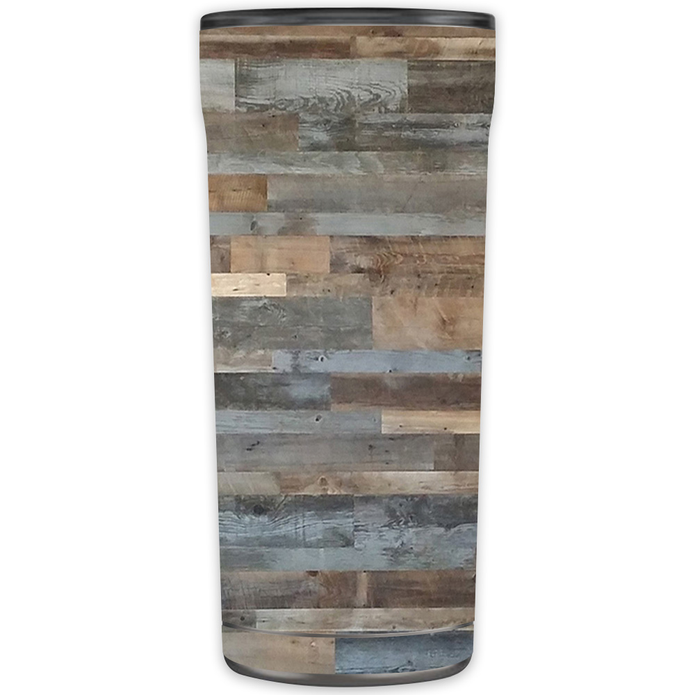 Picture of MightySkins OTEL20-Gray Wood Skin for Otterbox Elevation Tumbler 20 oz - Gray Wood