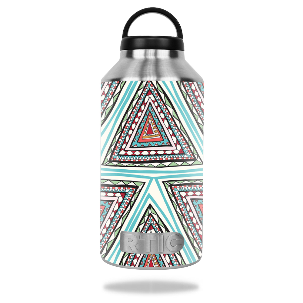 Picture of MightySkins RTBOT64-Aztec Pyramids Skin for RTIC 64 oz Bottle 2016 Wrap Cover - Aztec Pyramids