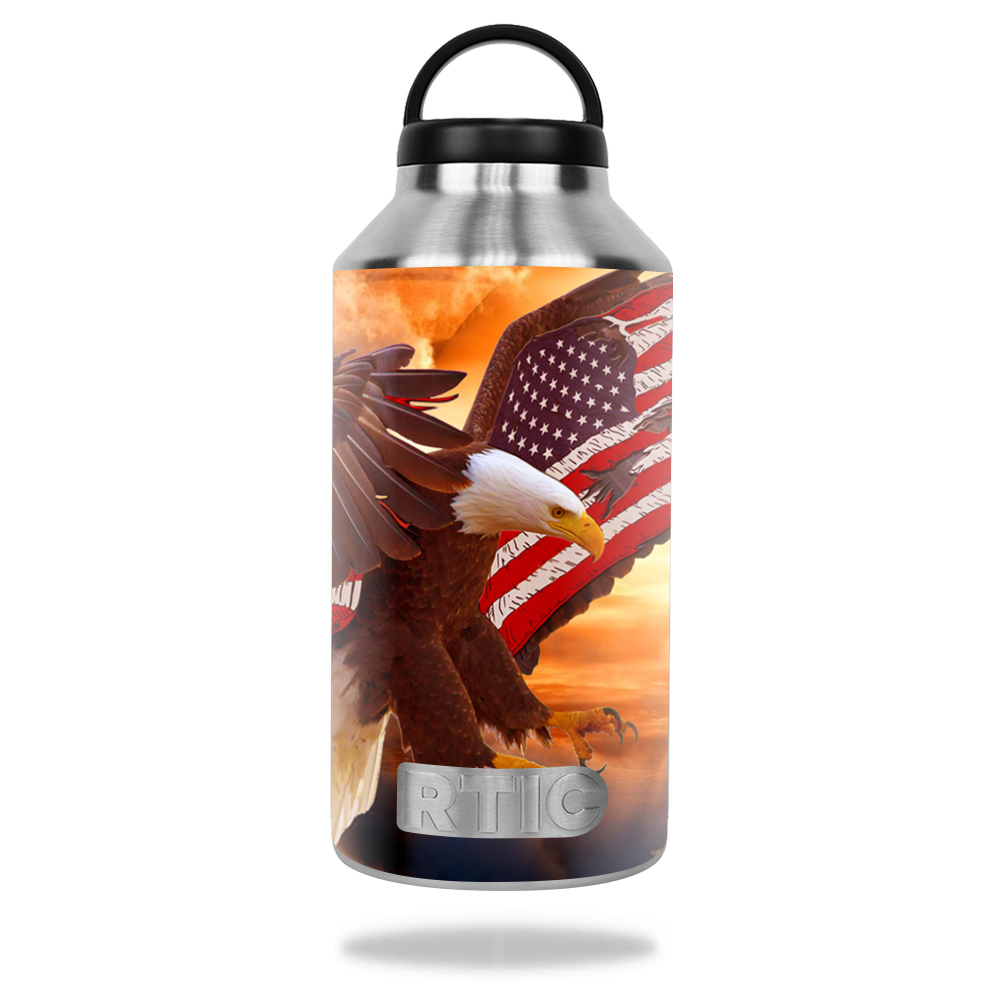 Picture of MightySkins RTBOT64-Bald Eagle Skin for RTIC 64 oz Bottle 2016 Wrap Cover - Bald Eagle