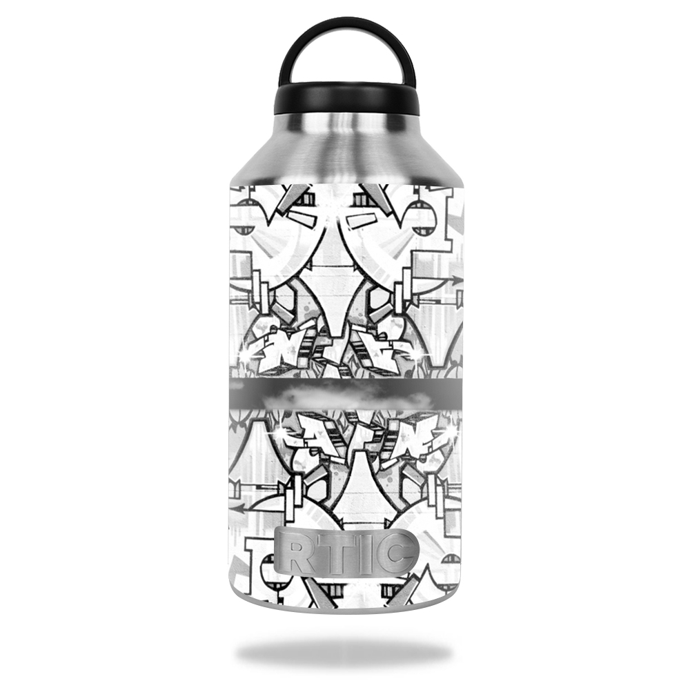 Picture of MightySkins RTBOT64-Black Tags Skin for RTIC 64 oz Bottle 2016 Wrap Cover - Black Tags