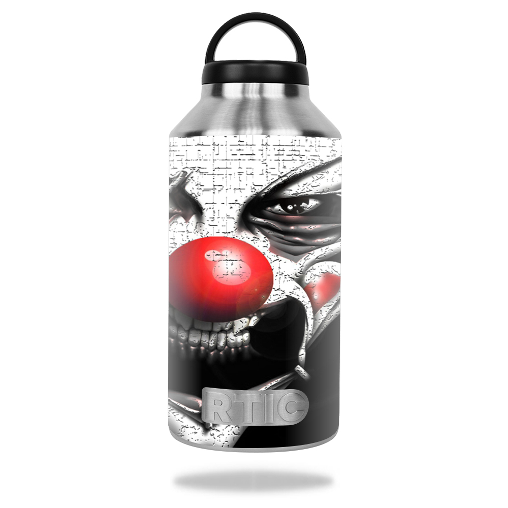 Picture of MightySkins RTBOT64-Evil Clown Skin for RTIC 64 oz Bottle 2016 Wrap Cover - Evil Clown