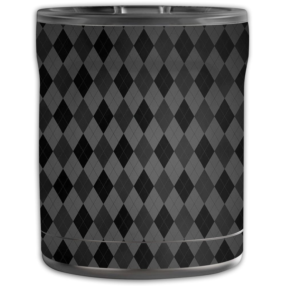 Picture of MightySkins OTEL10-Black Argyle Skin for Otterbox Elevation Tumbler 10 oz - Black Argyle