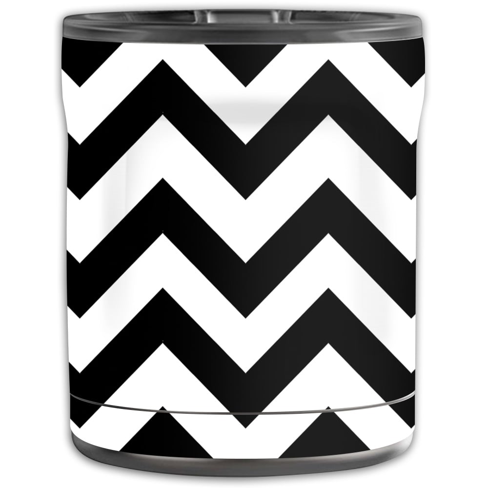 Picture of MightySkins OTEL10-Black Chevron Skin for Otterbox Elevation Tumbler 10 oz - Black Chevron