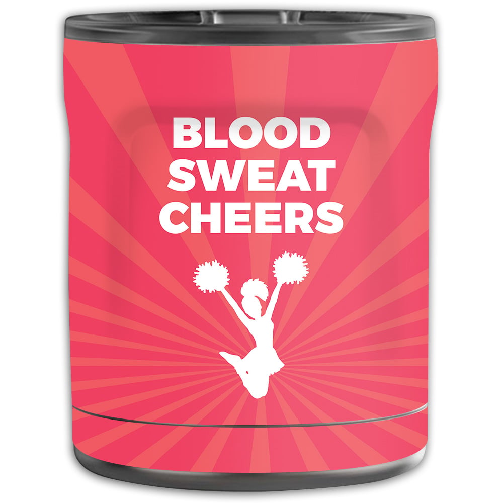 Picture of MightySkins OTEL10-Blood Sweat Cheers Skin for Otterbox Elevation Tumbler 10 oz - Blood Sweat Cheers