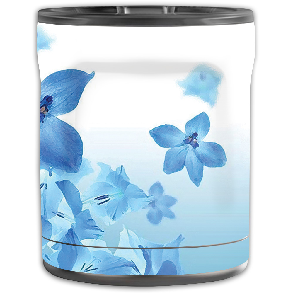 Picture of MightySkins OTEL10-Blue Flowers Skin for Otterbox Elevation Tumbler 10 oz - Blue Flowers