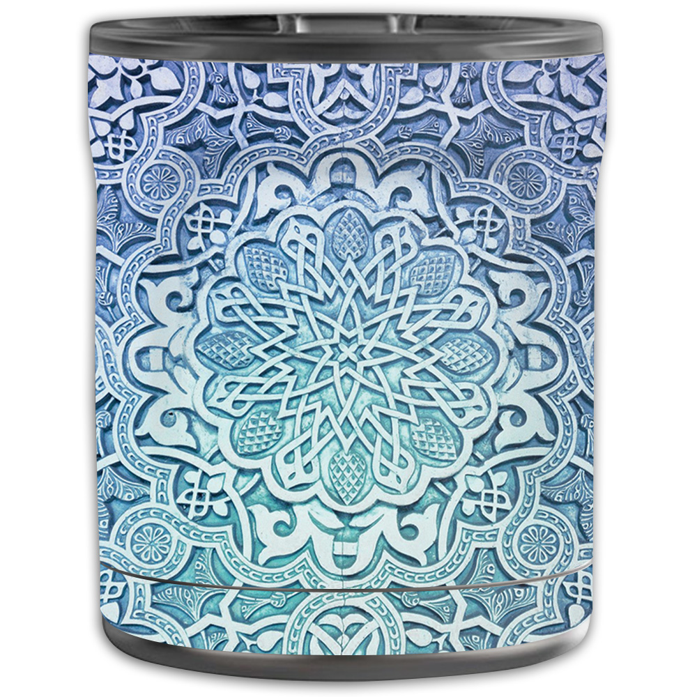 Picture of MightySkins OTEL10-Carved Blue Skin for Otterbox Elevation Tumbler 10 oz - Carved Blue