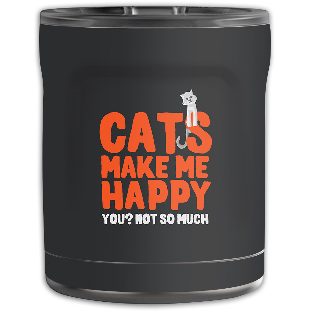 Picture of MightySkins OTEL10-Cats Make Me Happy Skin for Otterbox Elevation Tumbler 10 oz - Cats Make Me Happy