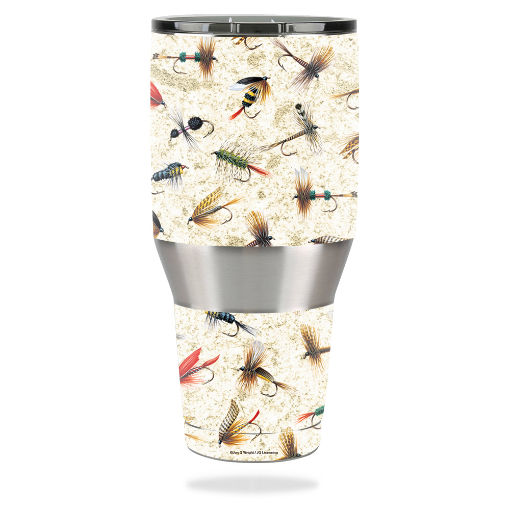Picture of MightySkins OZTUM40-Fishing Flies Skin for Ozark Trail 40 oz Tumbler - Fishing Flies