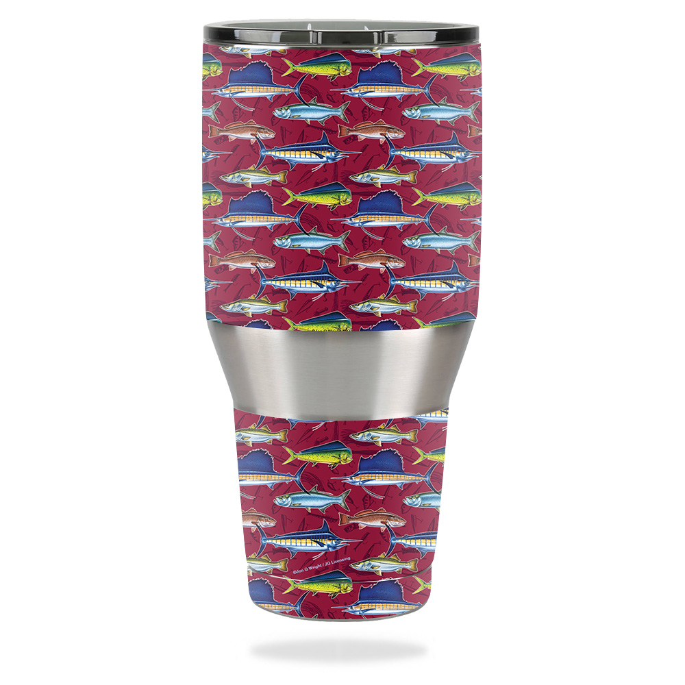Picture of MightySkins OZTUM40-Saltwater Collage Skin for Ozark Trail 40 oz Tumbler - Saltwater Collage