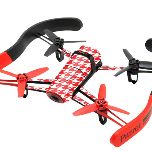 PABEBOP-Red Houndstooth Skin for Parrot Bebop Quadcopter Drone - Red Houndstooth -  MightySkins
