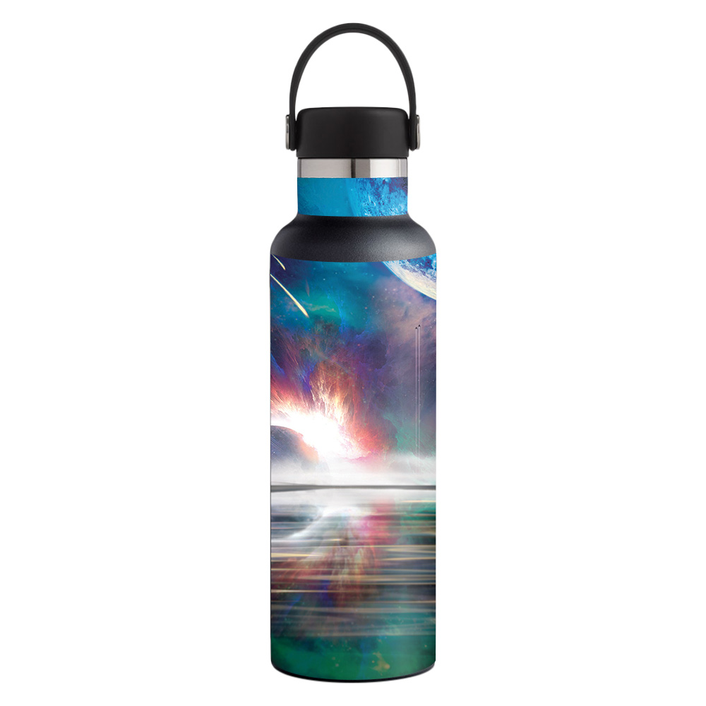 Picture of MightySkins HFST21-Space Horizon Skin for Hydro Flask 21 oz Standard Mouth - Space Horizon