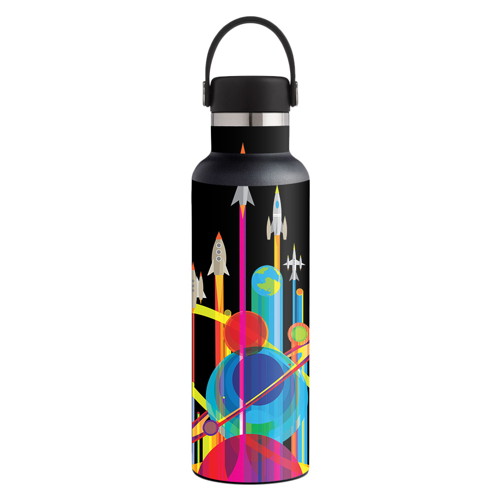 Picture of MightySkins HFST21-Space Poster Skin for Hydro Flask 21 oz Standard Mouth - Space Poster