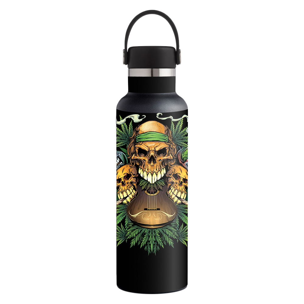 Picture of MightySkins HFST21-Stoner Skulls Skin for Hydro Flask 21 oz Standard Mouth - Stoner Skulls