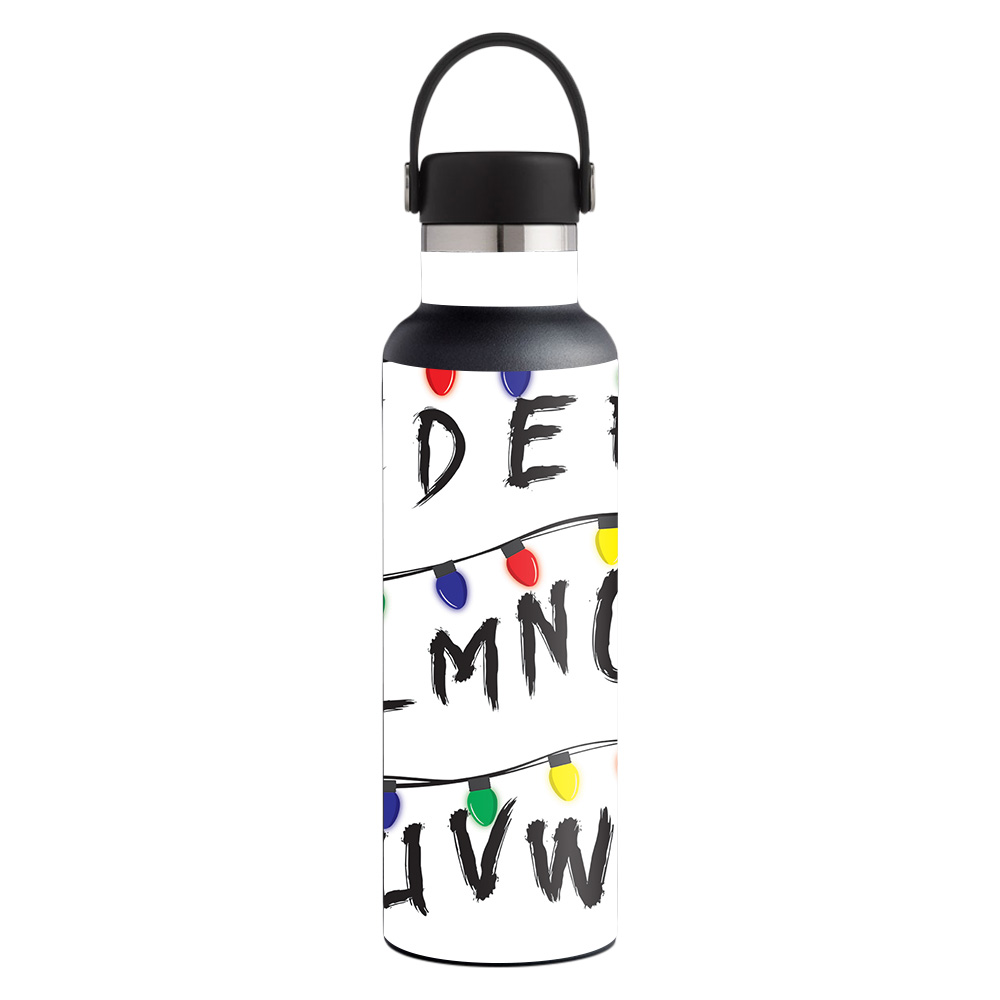 Picture of MightySkins HFST21-Stranger Alphabet Skin for Hydro Flask 21 oz Standard Mouth - Stranger Alphabet