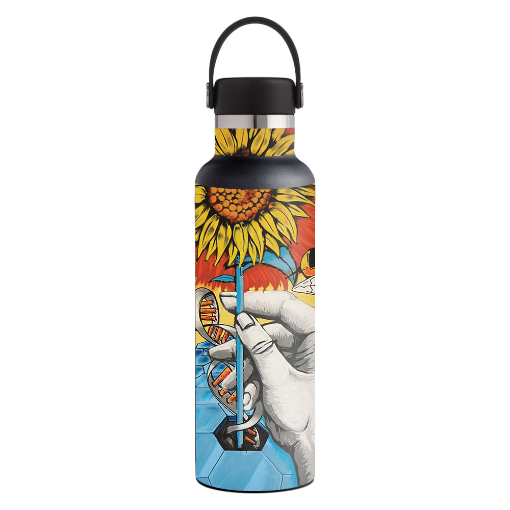 Picture of MightySkins HFST21-Sunflower Dna Skin for Hydro Flask 21 oz Standard Mouth - Sunflower Dna
