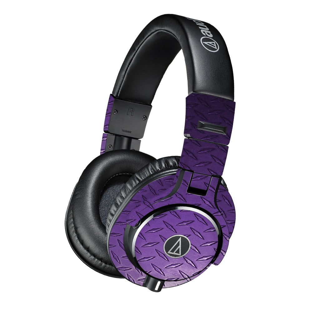 ATMX40X-Purple Diamond Plate Skin for Audio-Technica ATH-M40X Headphones - Purple Diamond Plate -  MightySkins