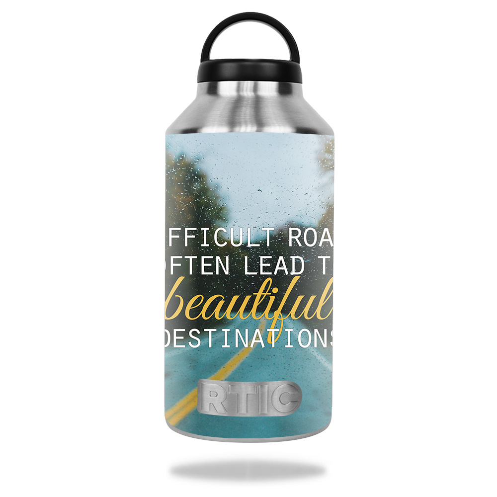Picture of MightySkins RTBOT64-Difficult Roads Skin for RTIC 64 oz Bottle 2016 - Difficult Roads