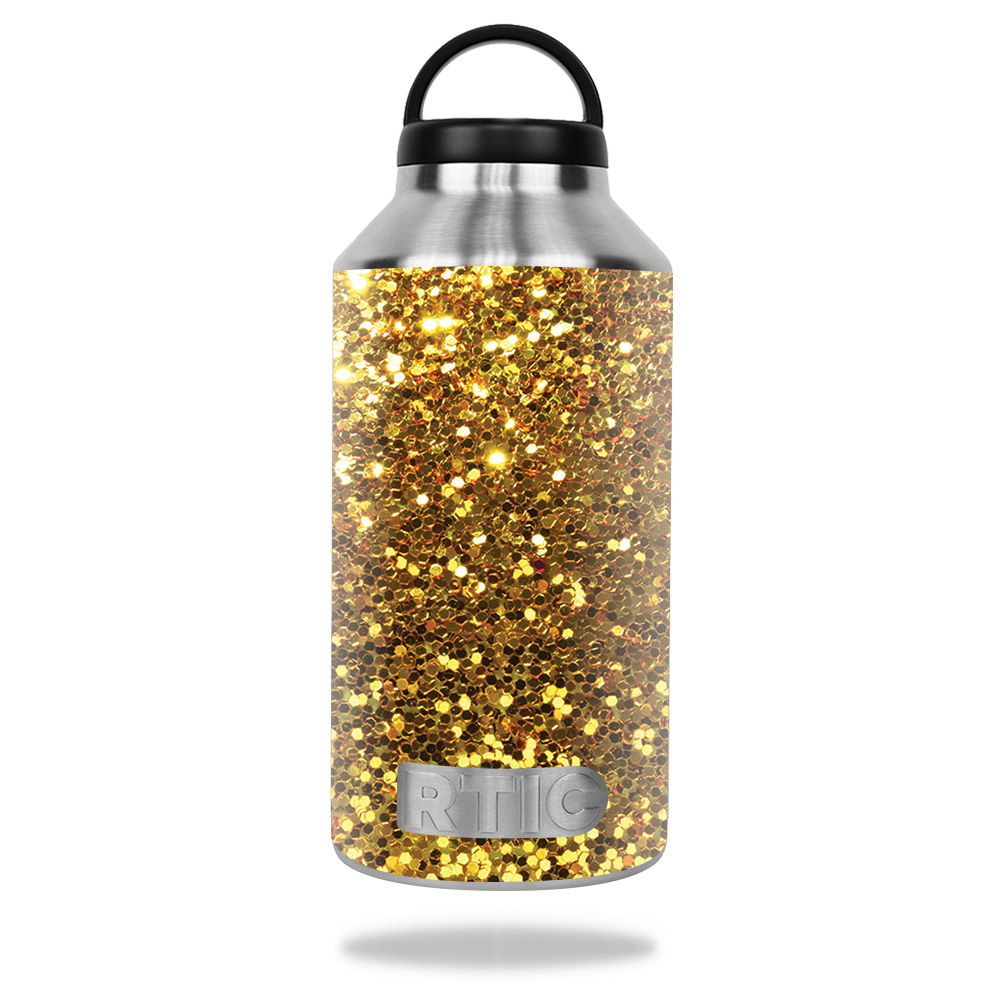 Picture of MightySkins RTBOT64-Gold Dazzle Skin for RTIC 64 oz Bottle 2016 - Gold Dazzle
